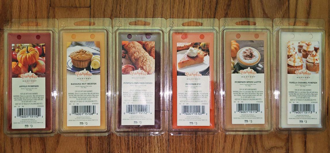 Big Lots Fall Wax Melts Reviews 2021 - Pumpkin Harvest Collection
