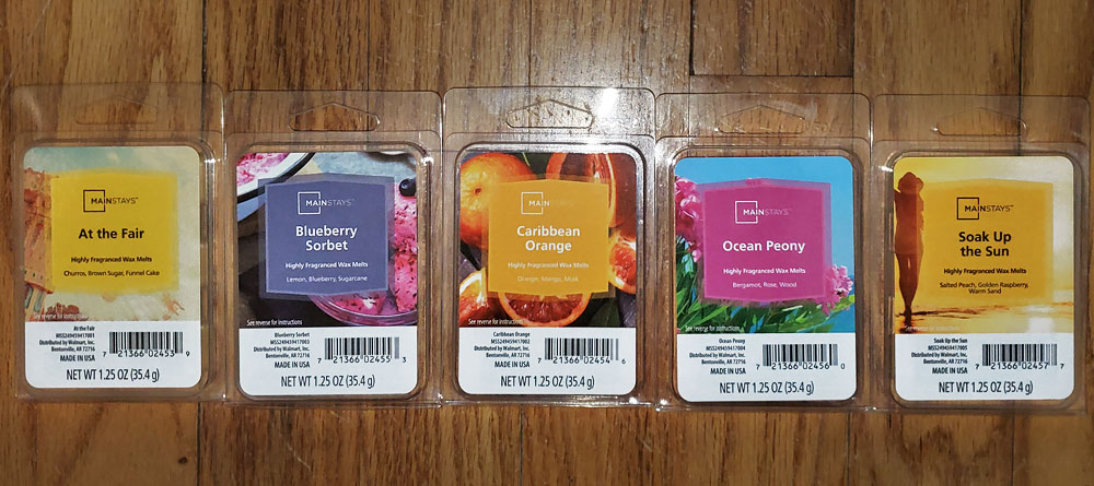 Mainstays (Walmart) Wax Melt Reviews - Spring 2022